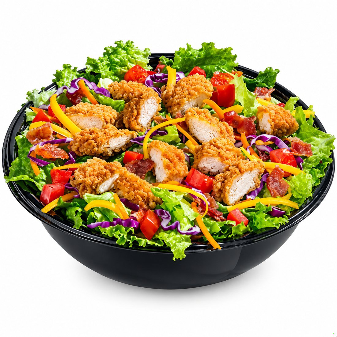 Salade au poulet pané